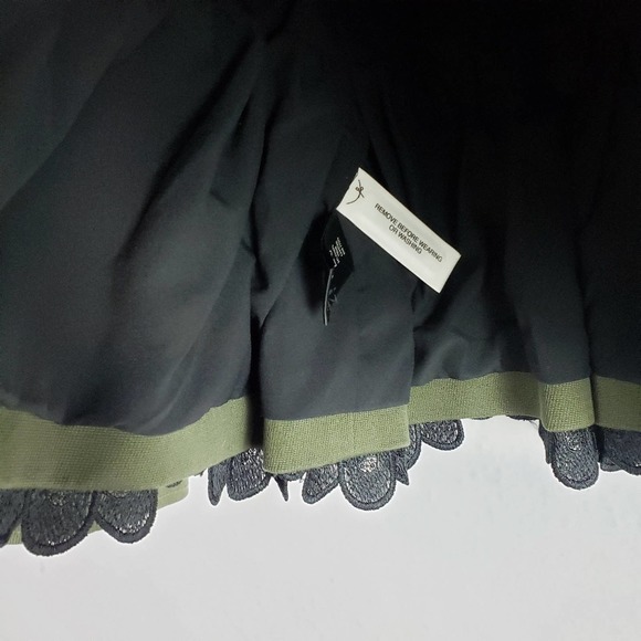 Ann Taylor Peplum Blazer Jacket Olive Green Lace 4 - Picture 6 of 11